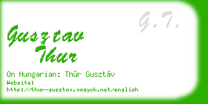 gusztav thur business card